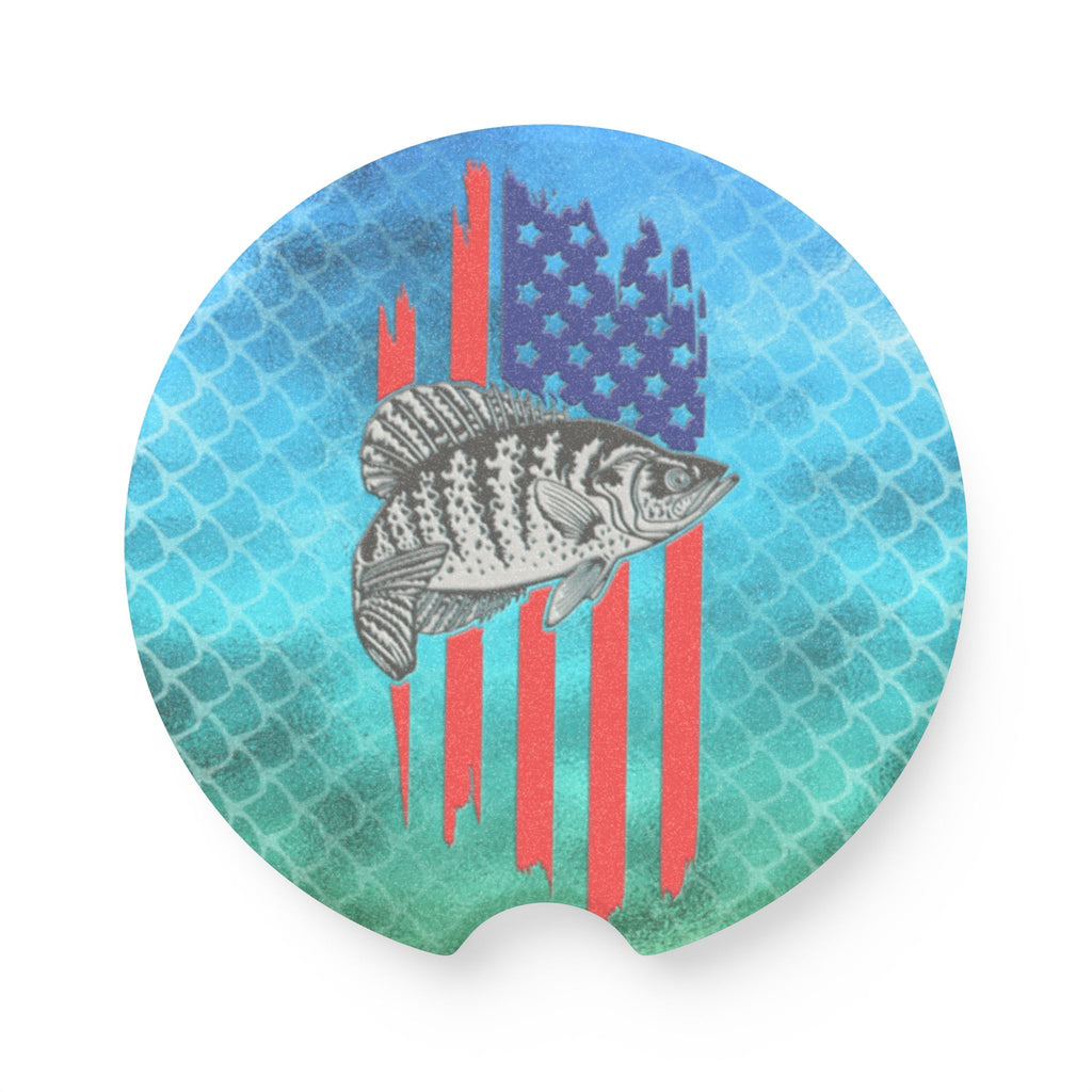 American Crappie Car Coaster — Soapstone Drink Holder