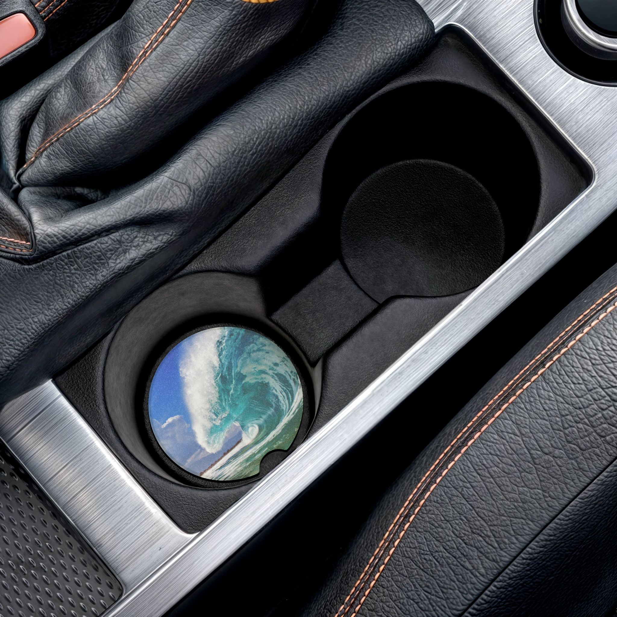 Ocean Wave Drink Holder Car Coaster