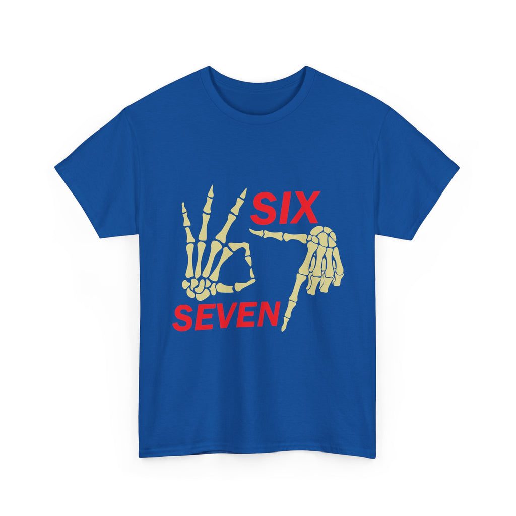 Six Seven Skeleton Hand Graphic T-Shirt