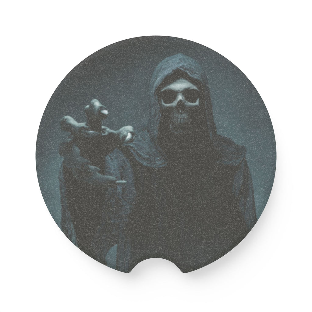 Dark Grim Reaper Soapstone Cup Holder Insert
