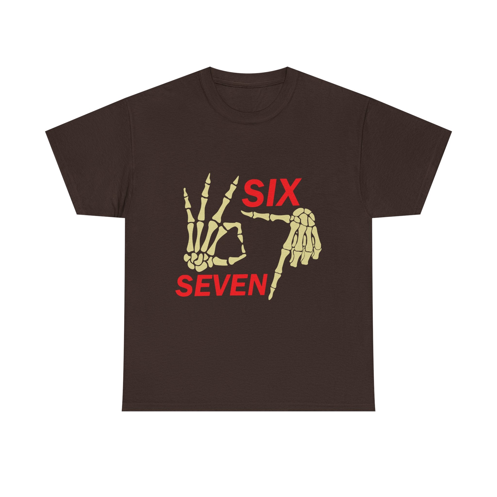 Six Seven Skeleton Hand Graphic T-Shirt
