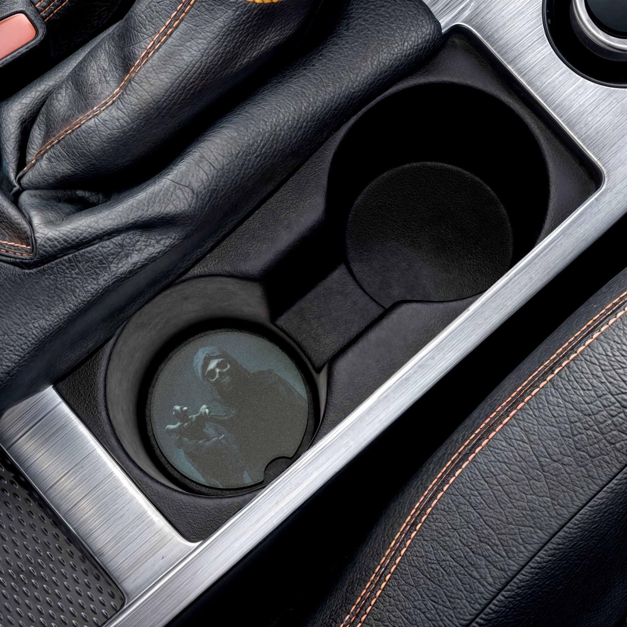 Dark Grim Reaper Soapstone Cup Holder Insert