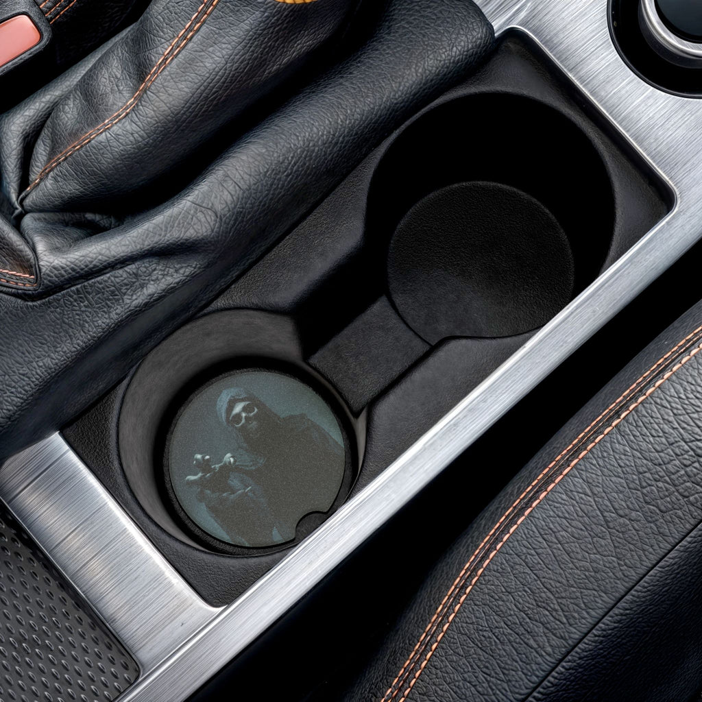 Dark Grim Reaper Soapstone Cup Holder Insert