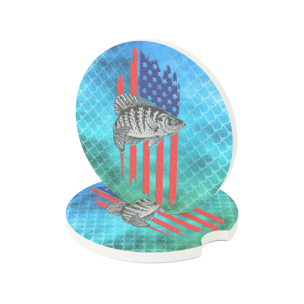 American Crappie Car Coaster — Soapstone Drink Holder