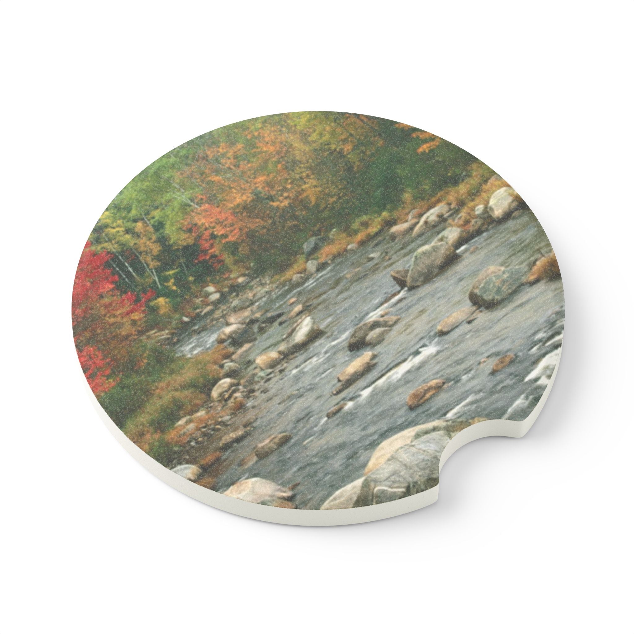 Autumn River Scenic Cup Holder Insert