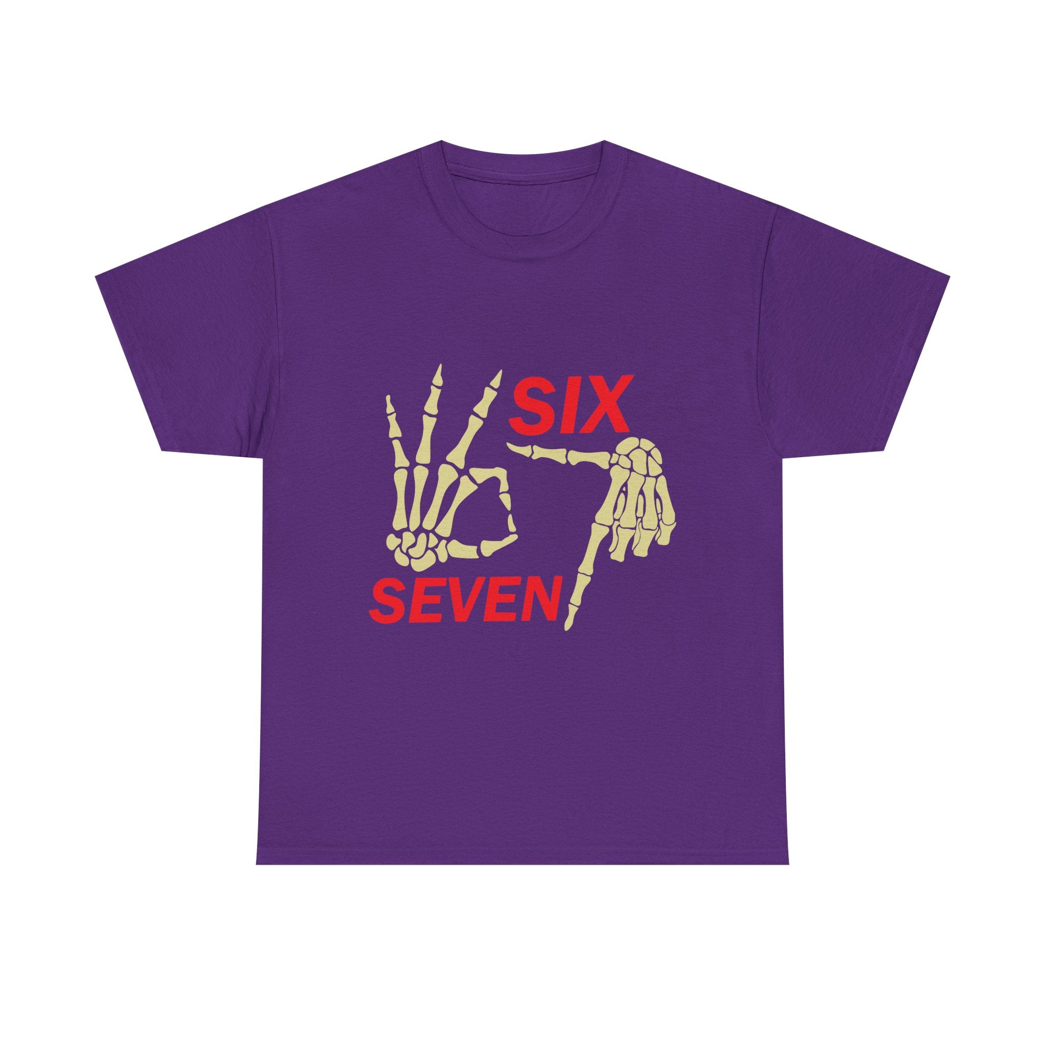 Six Seven Skeleton Hand Graphic T-Shirt