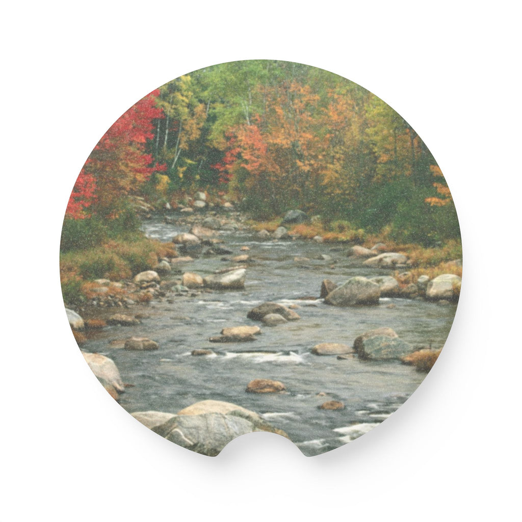 Autumn River Scenic Cup Holder Insert