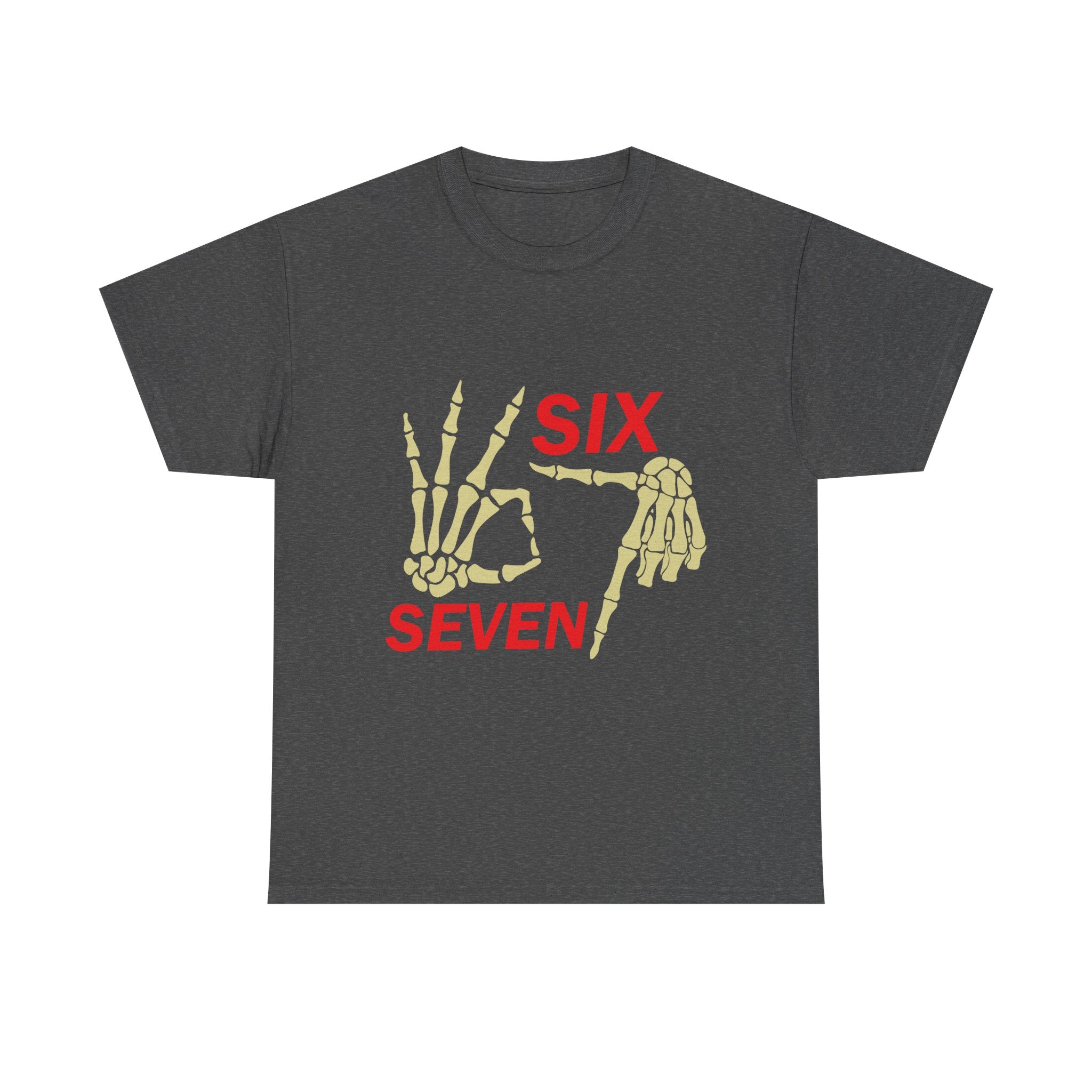 Six Seven Skeleton Hand Graphic T-Shirt