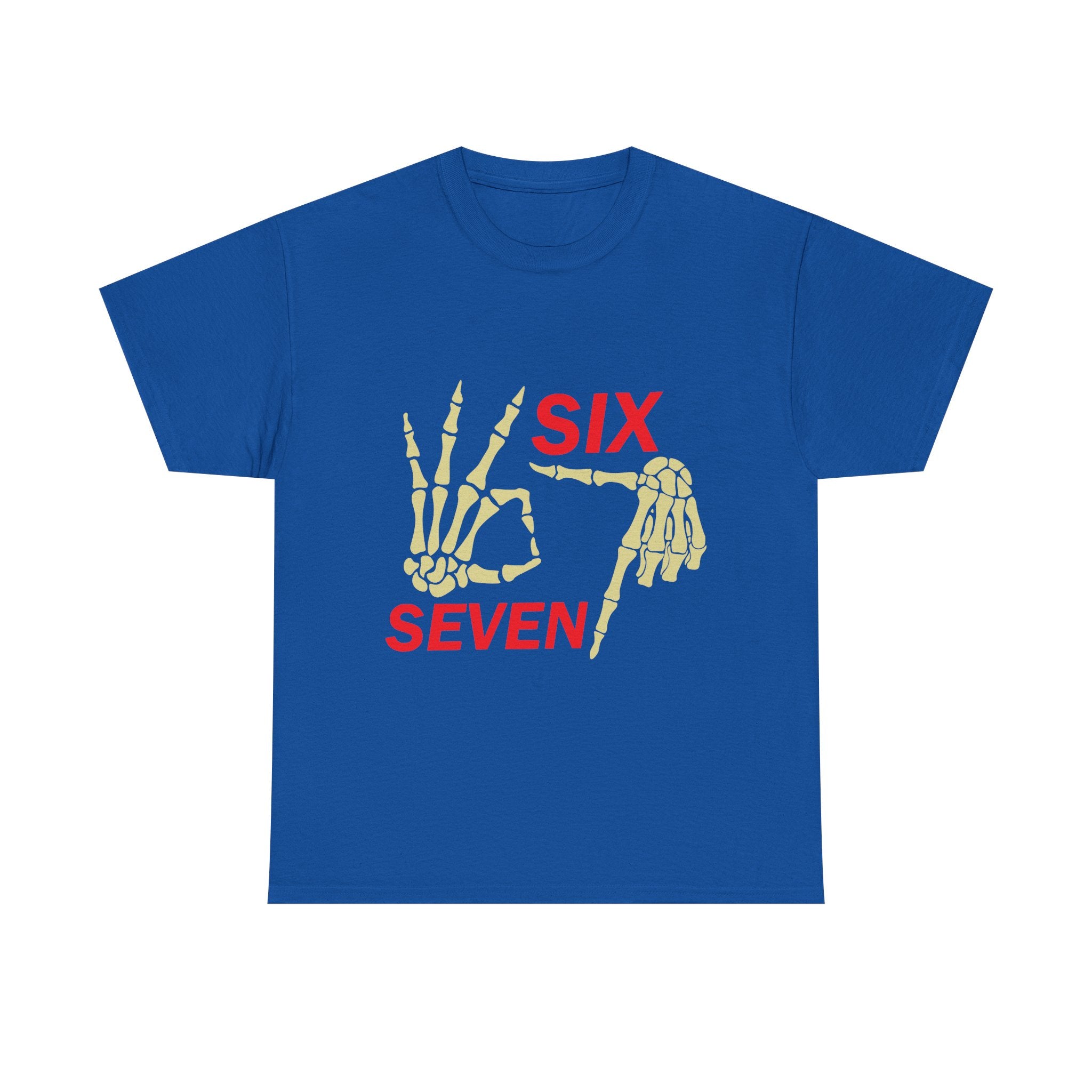 Six Seven Skeleton Hand Graphic T-Shirt