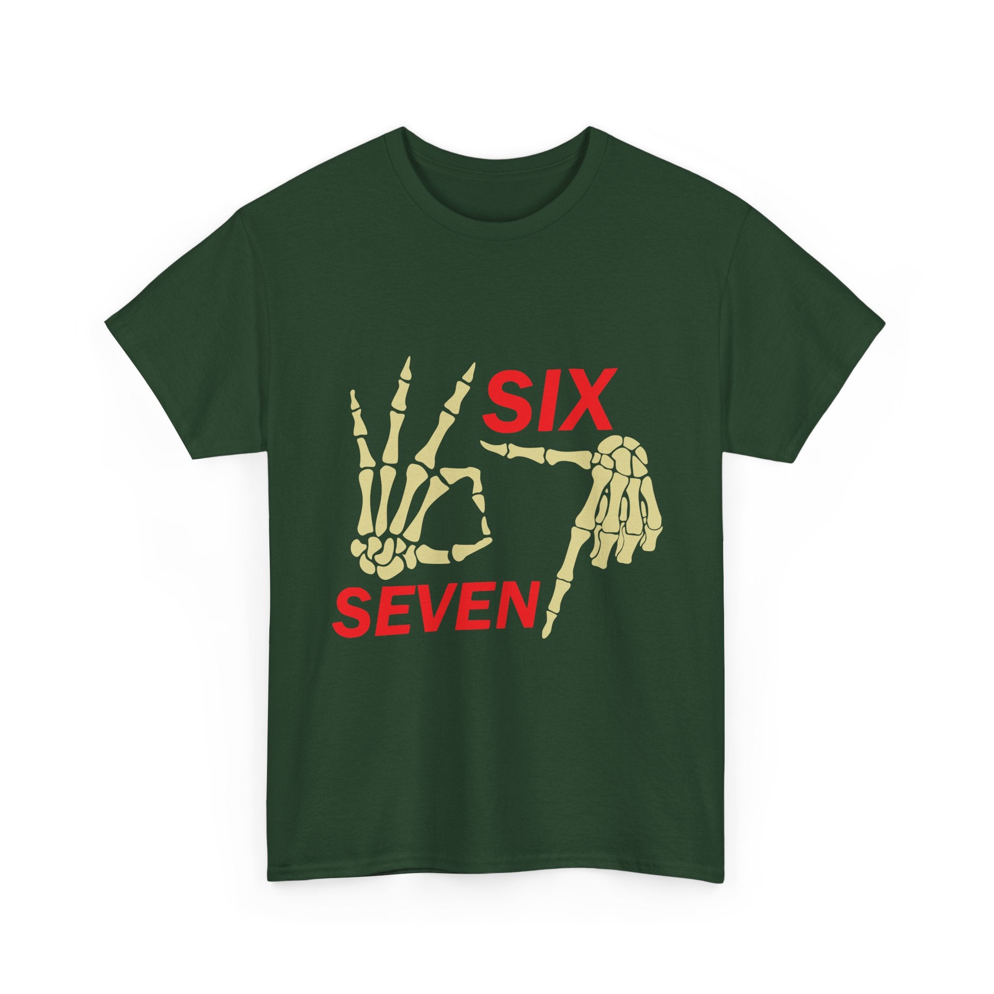 Six Seven Skeleton Hand Graphic T-Shirt