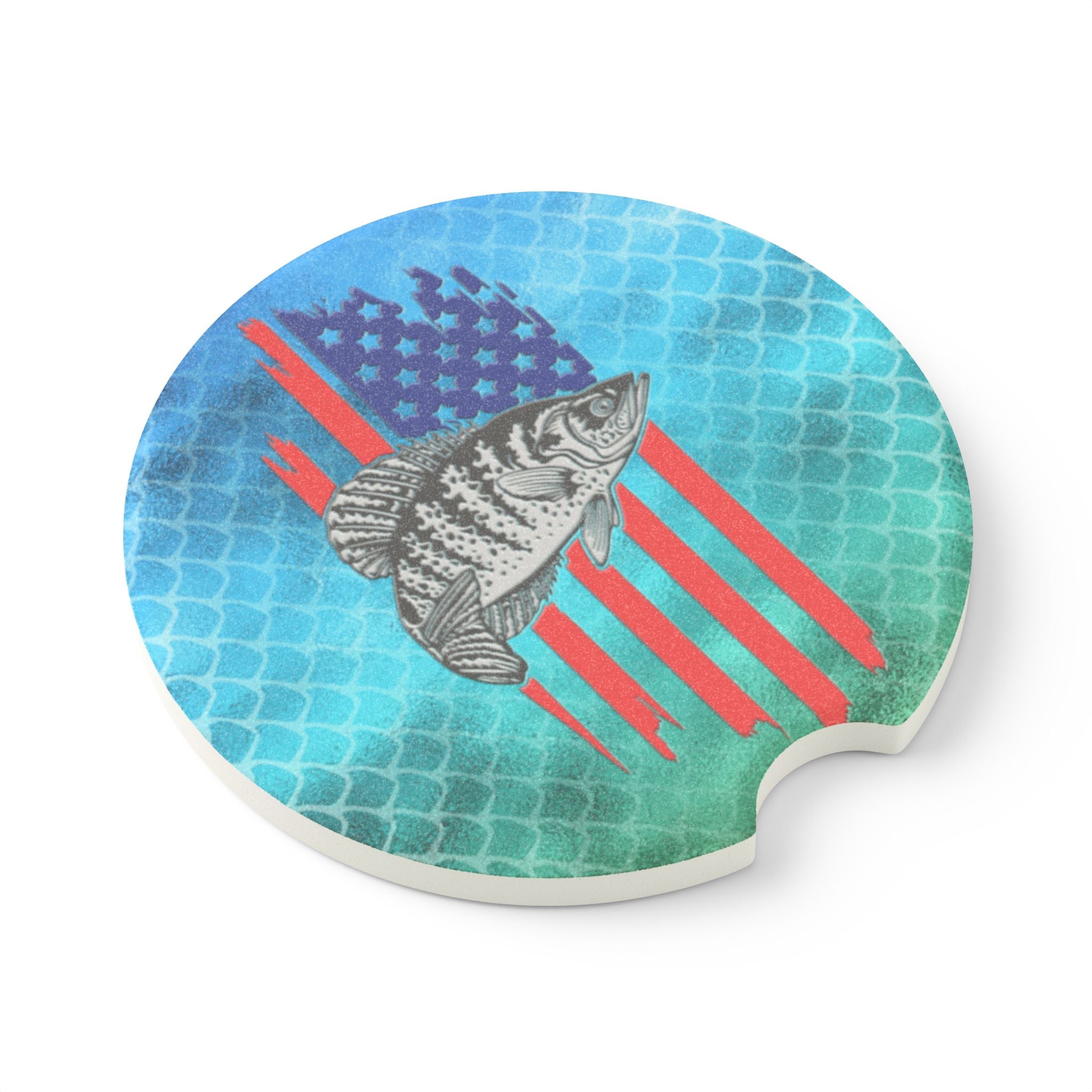 American Crappie Car Coaster — Soapstone Drink Holder