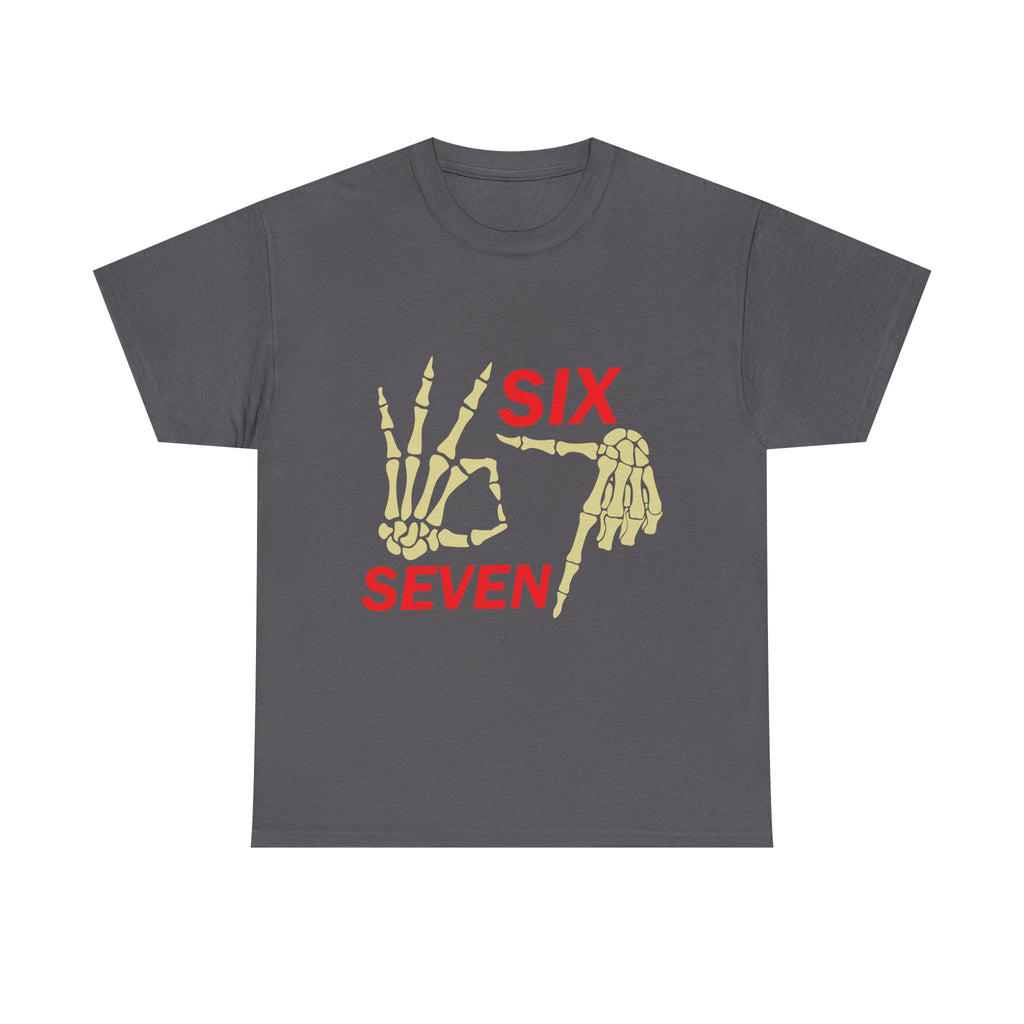 Six Seven Skeleton Hand Graphic T-Shirt