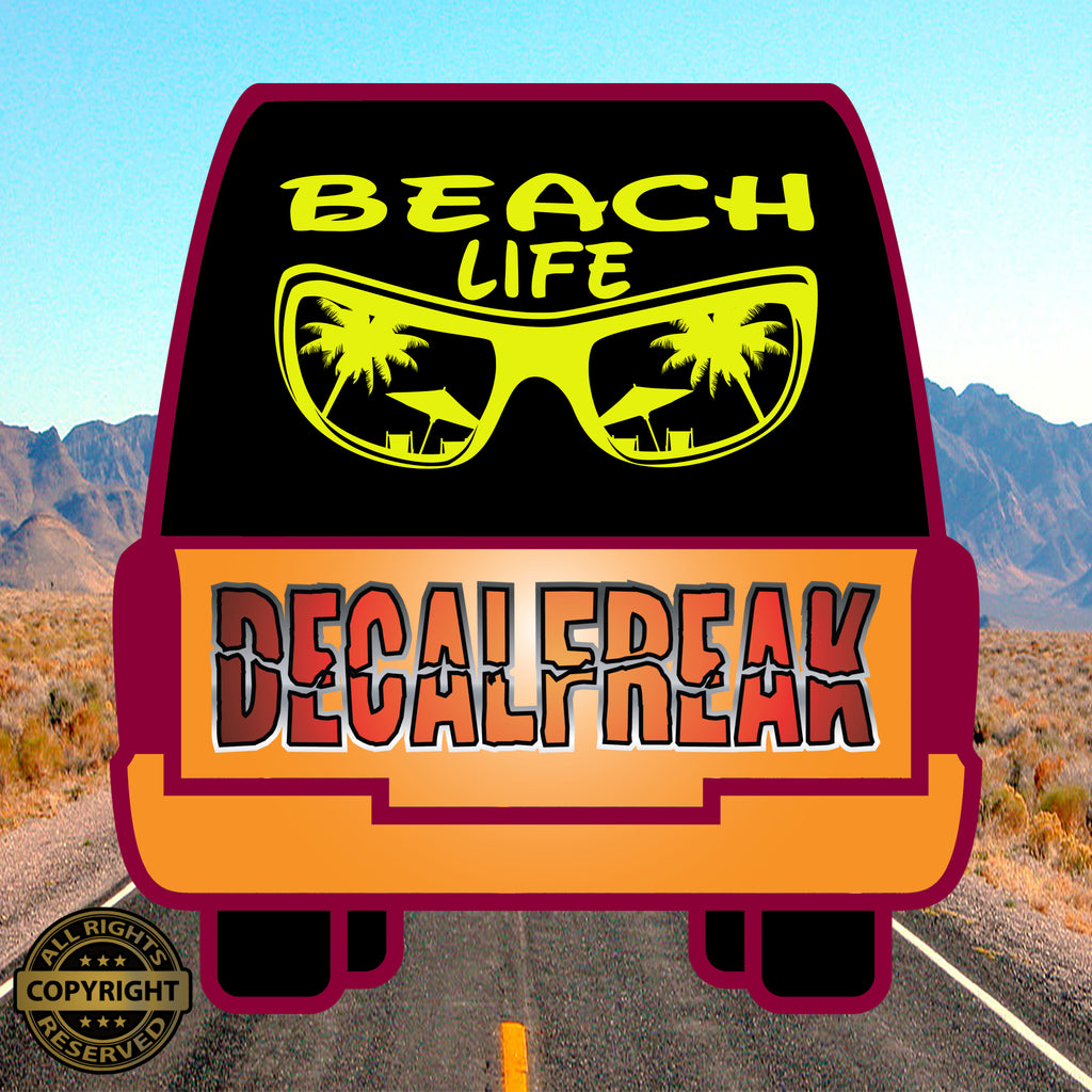 Beach Life Vinyl Decal