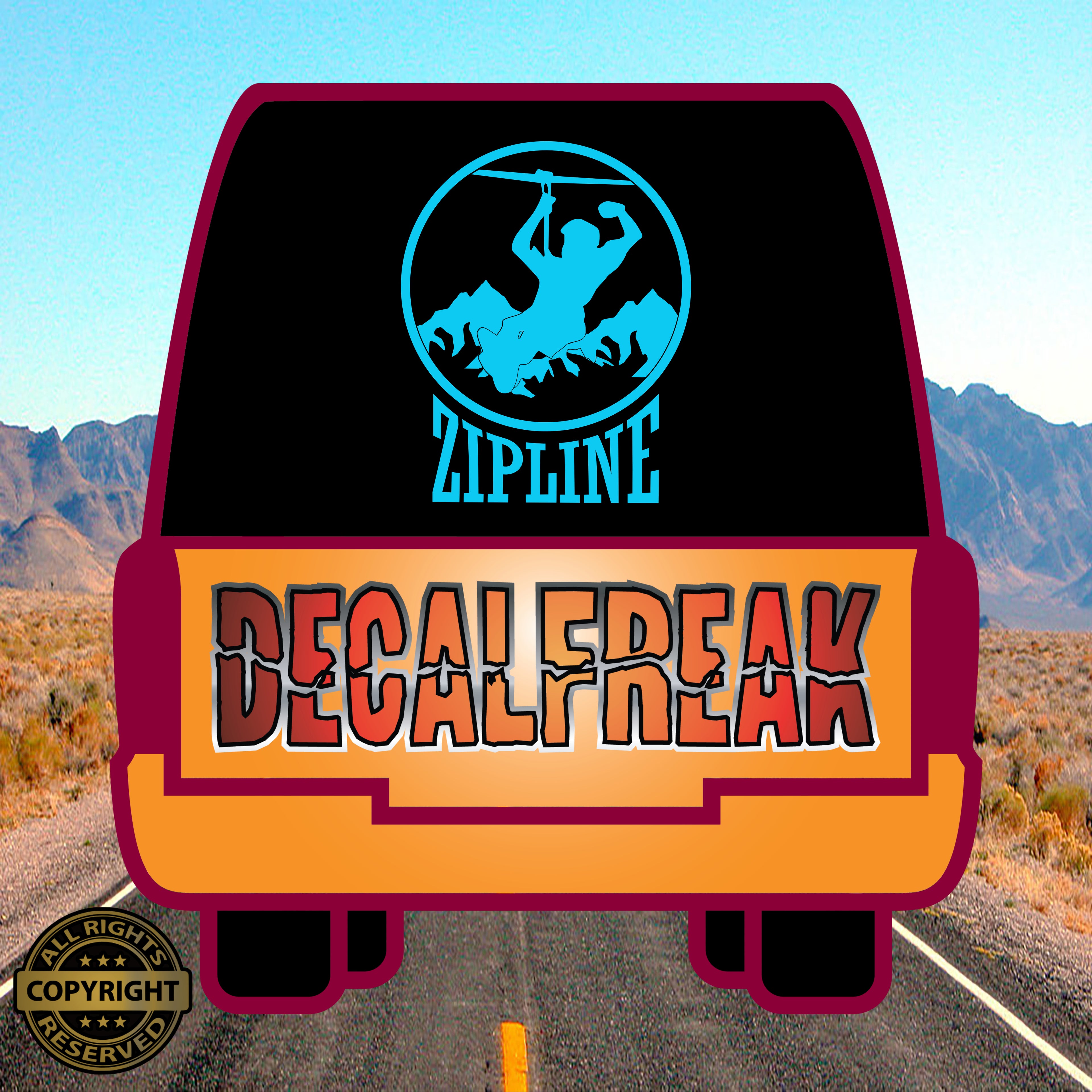 Zipline Guy Vinyl Decal