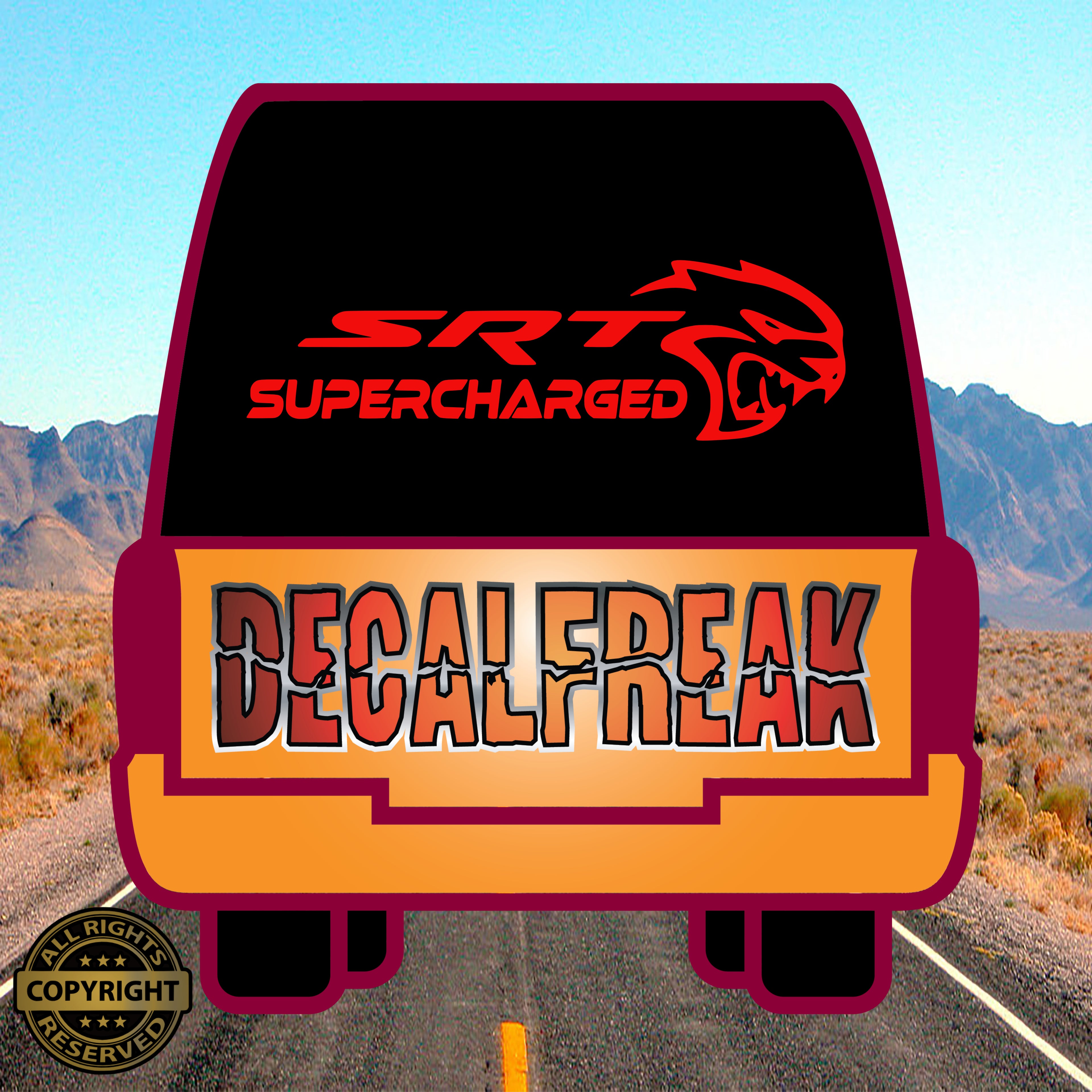 SRT Supercharged Vinyl Decal