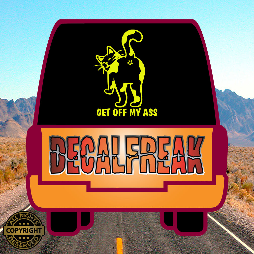 Get Off My Ass Cat Vinyl Decal