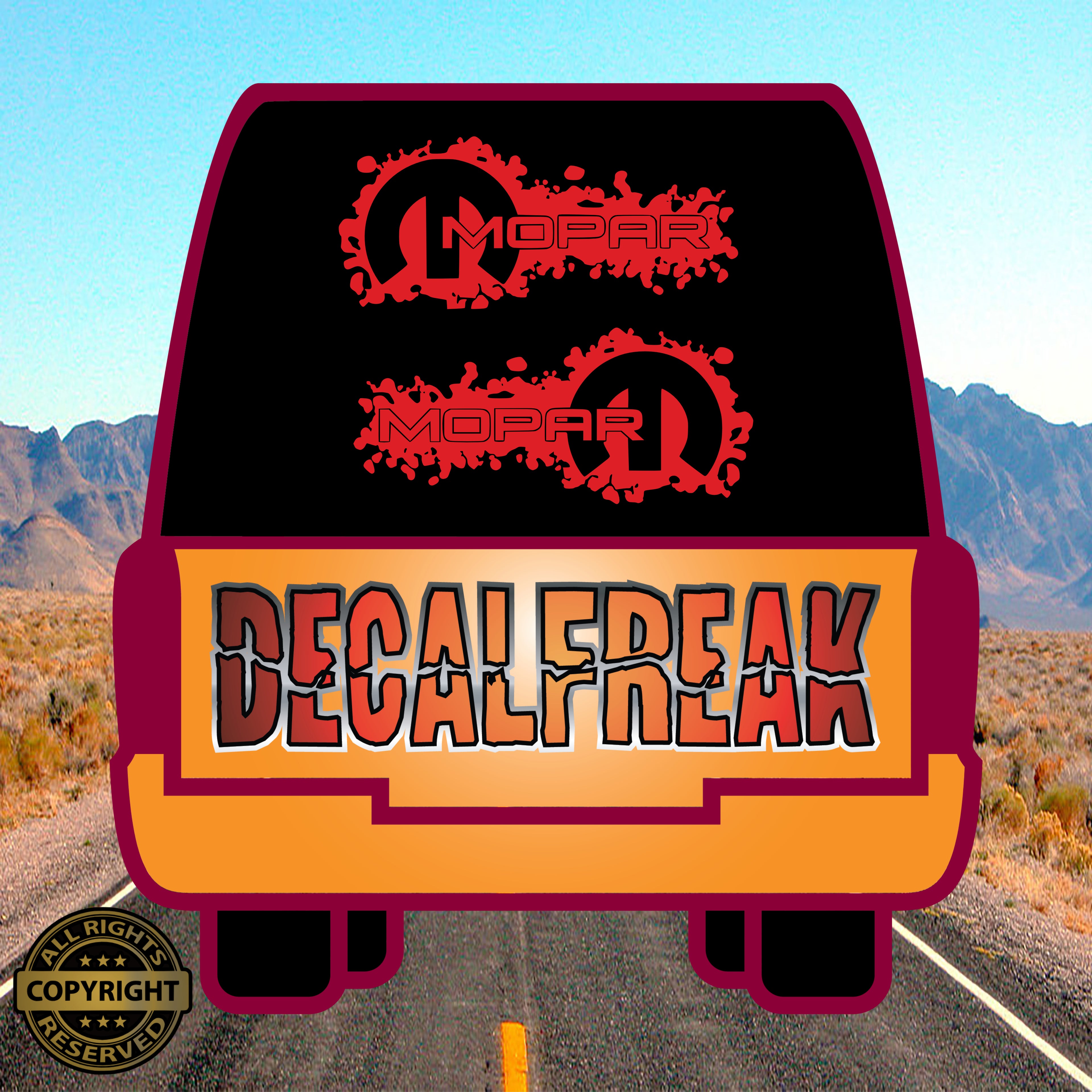 Mopar Vinyl Decal 2 piece set