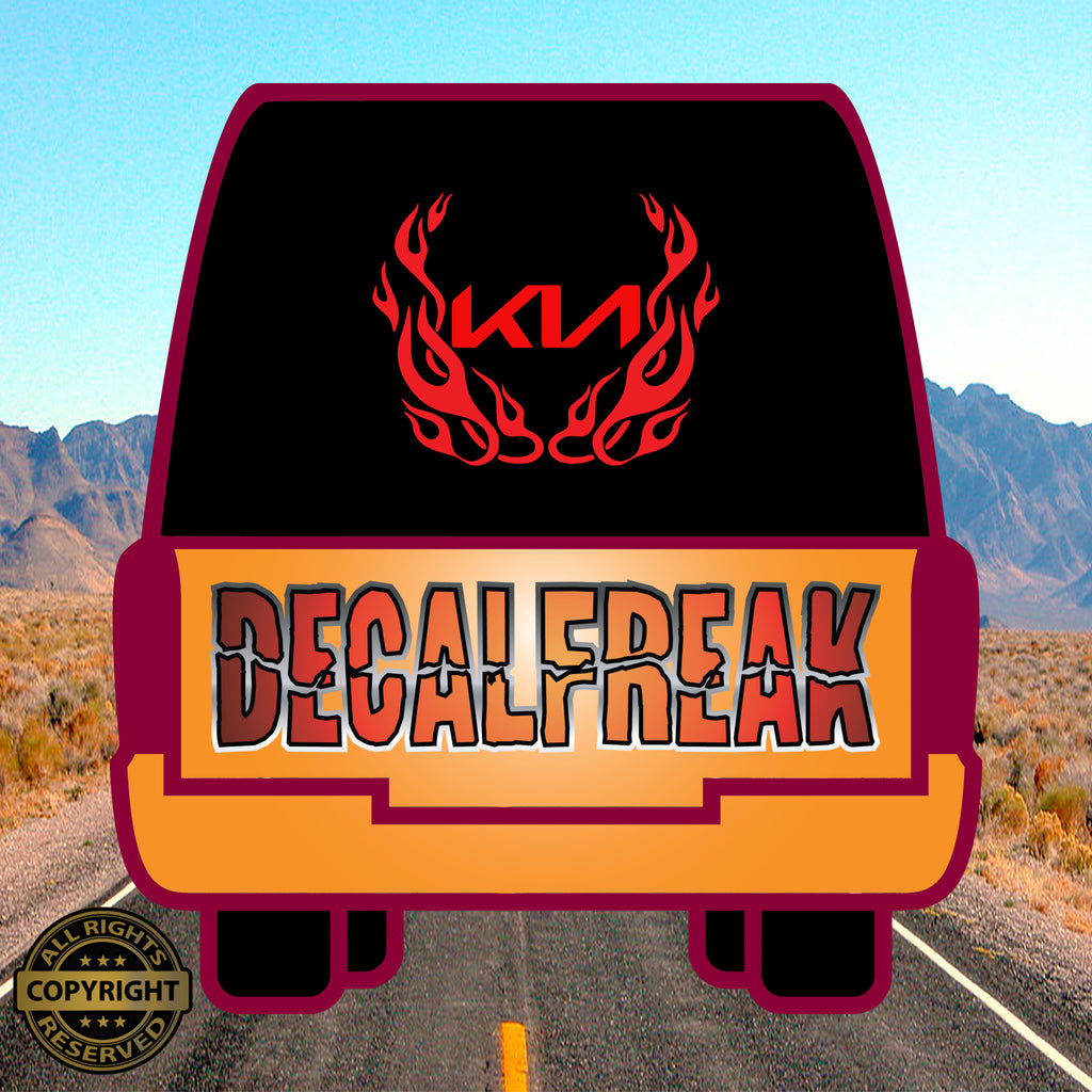 Kia Flames Vinyl Decal
