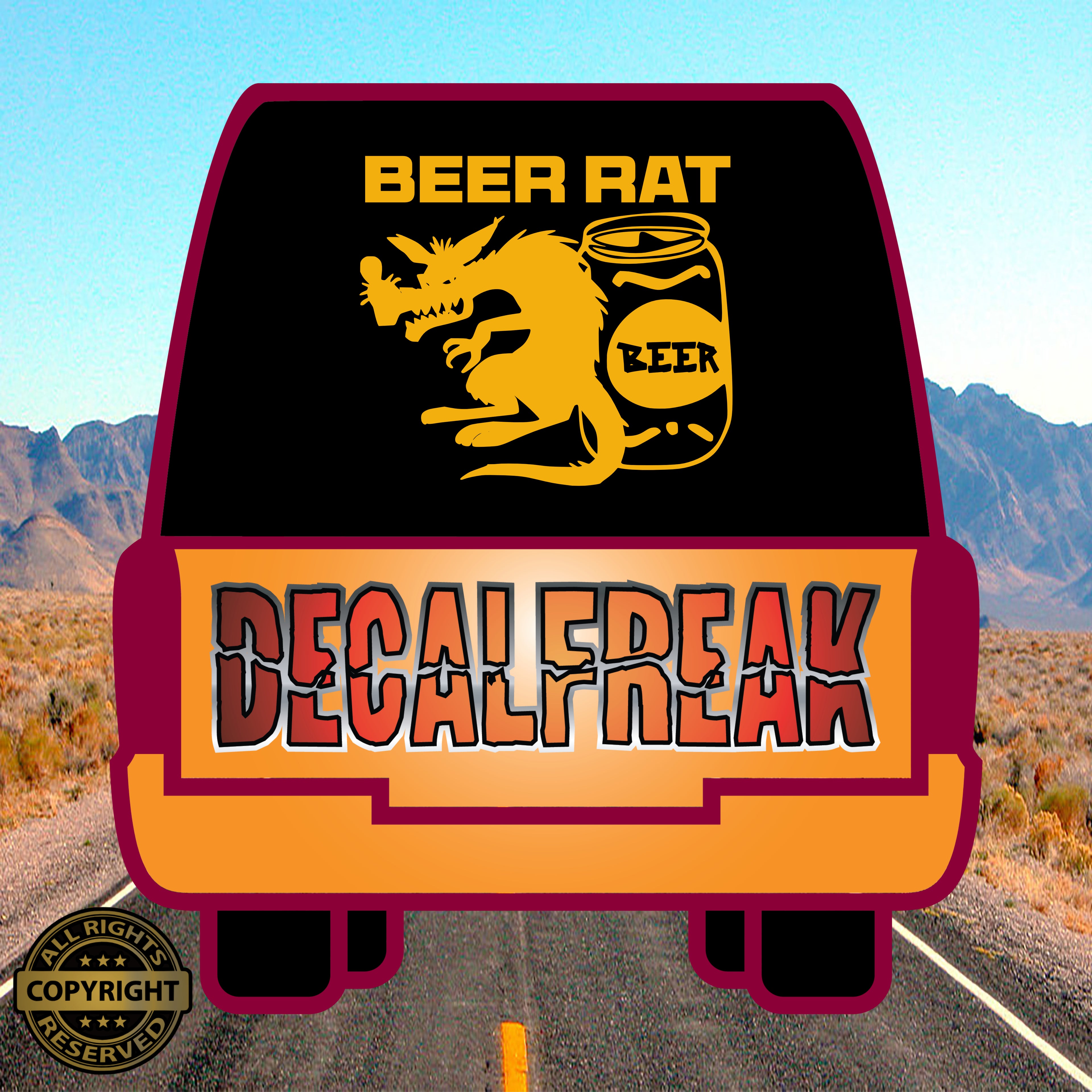 Beer Rat Vinyl Decal