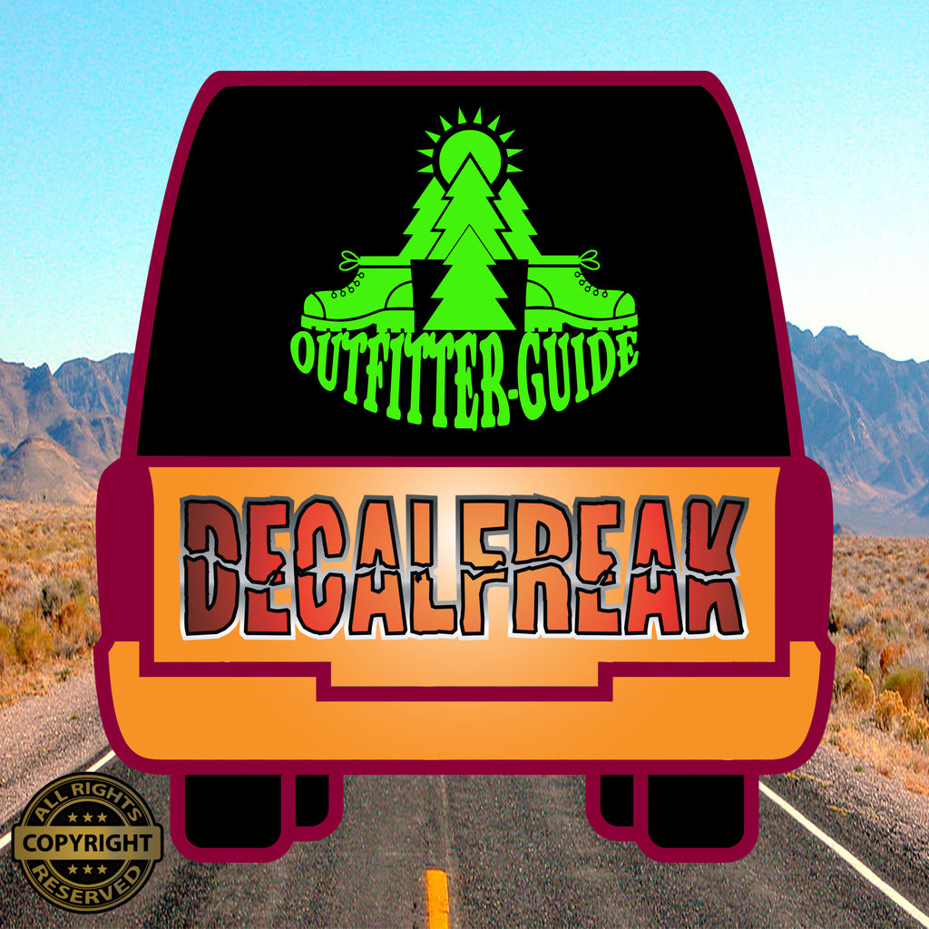 Hiking Outfitter Guide Vinyl Decal