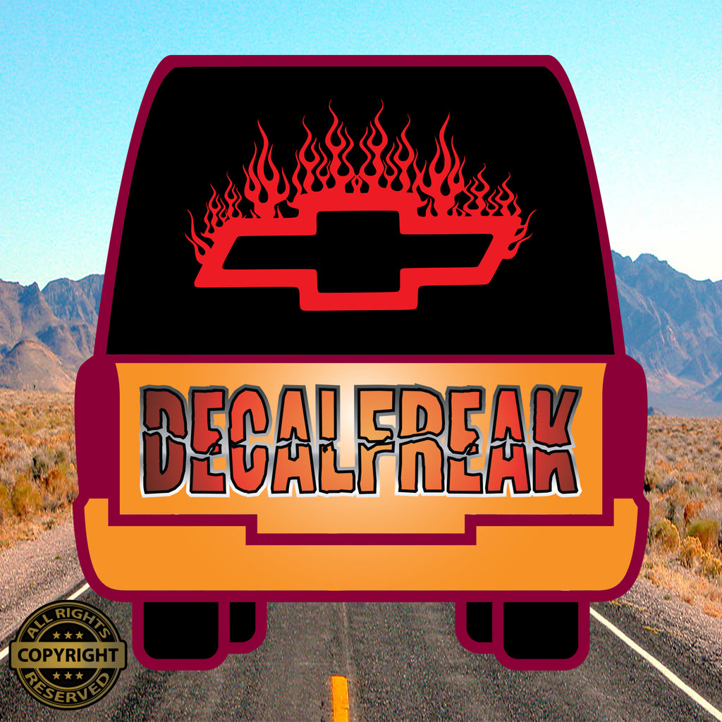 Chevy Flames Vinyl Decal