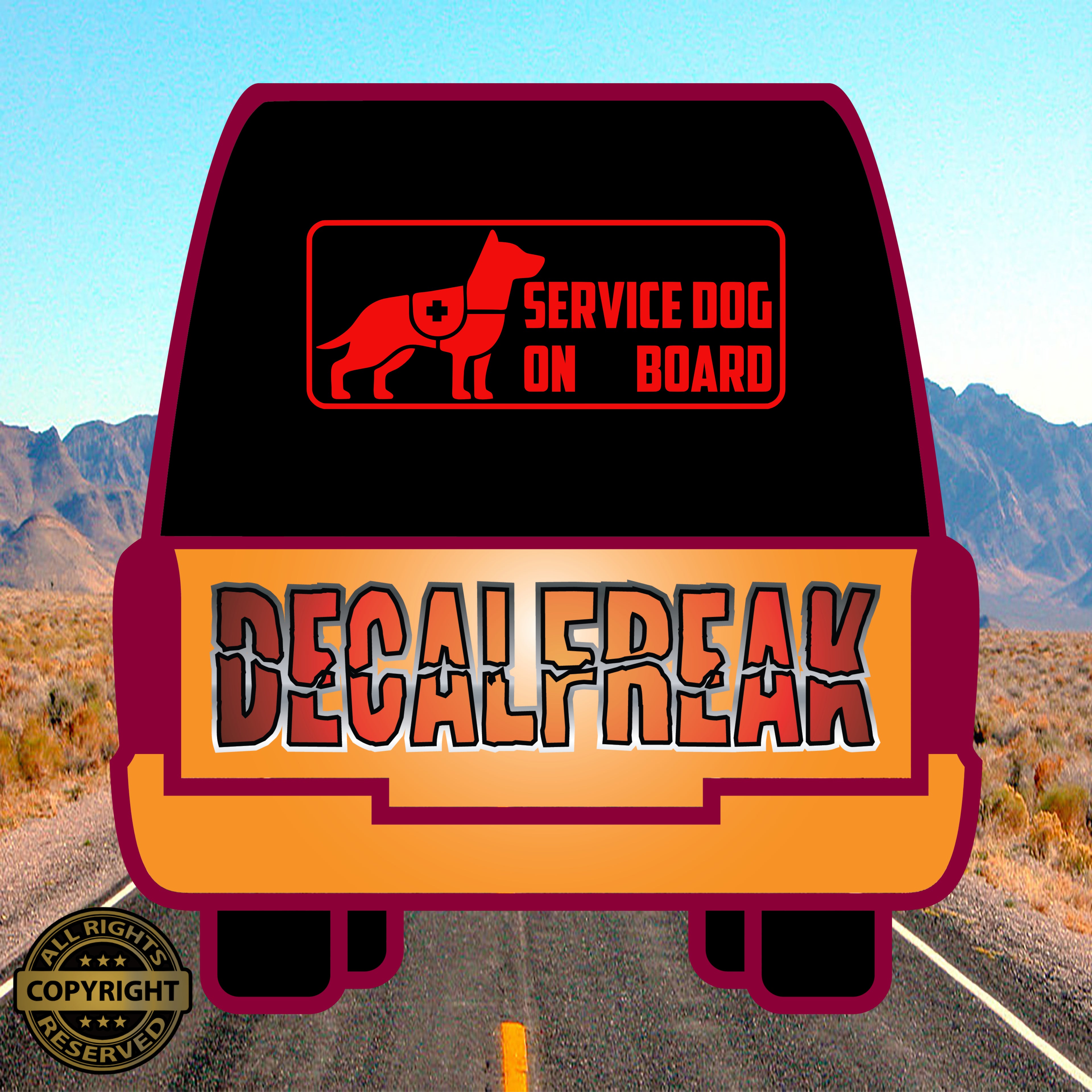 Service Dog on board Vinyl Decal