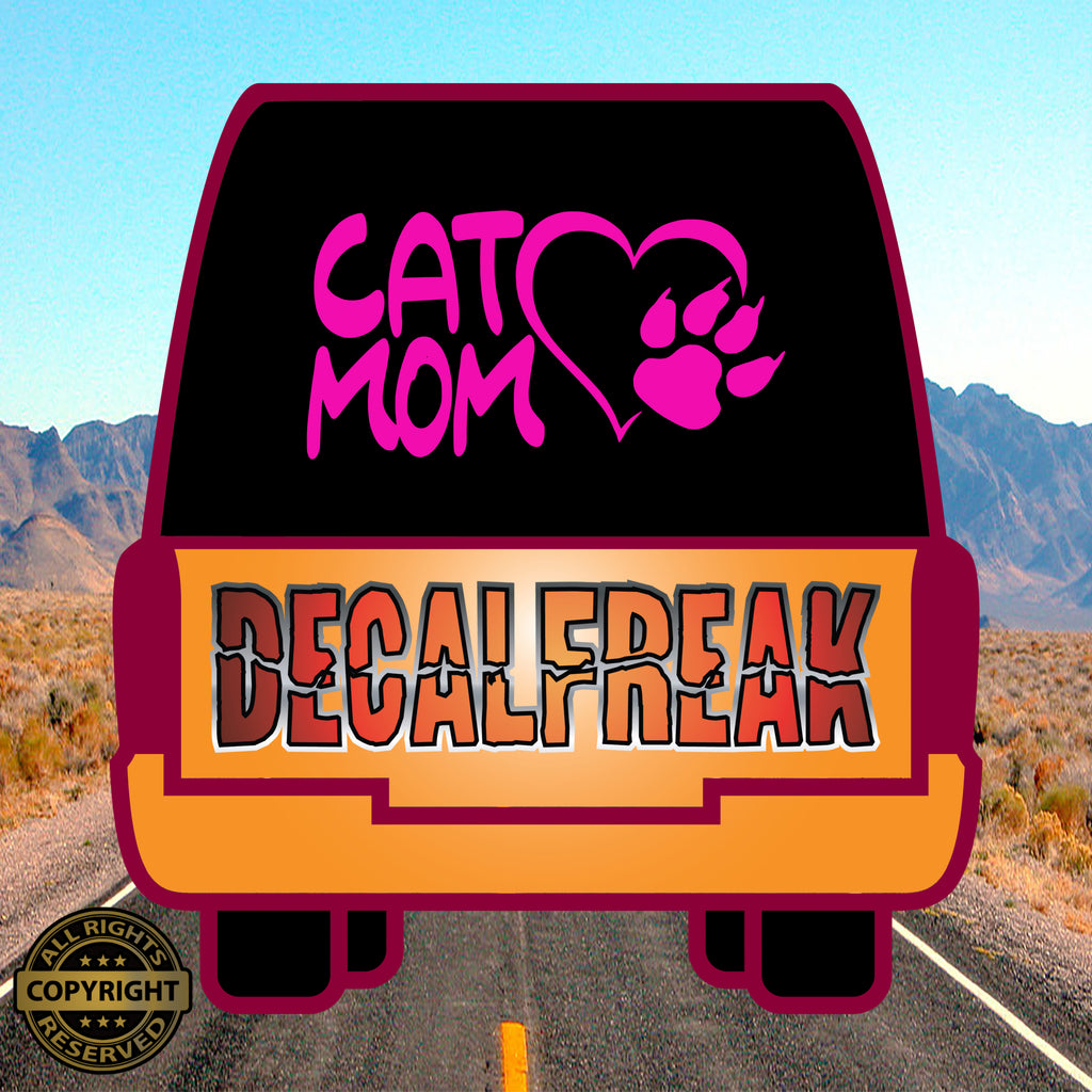 Cat Mom Vinyl Decal