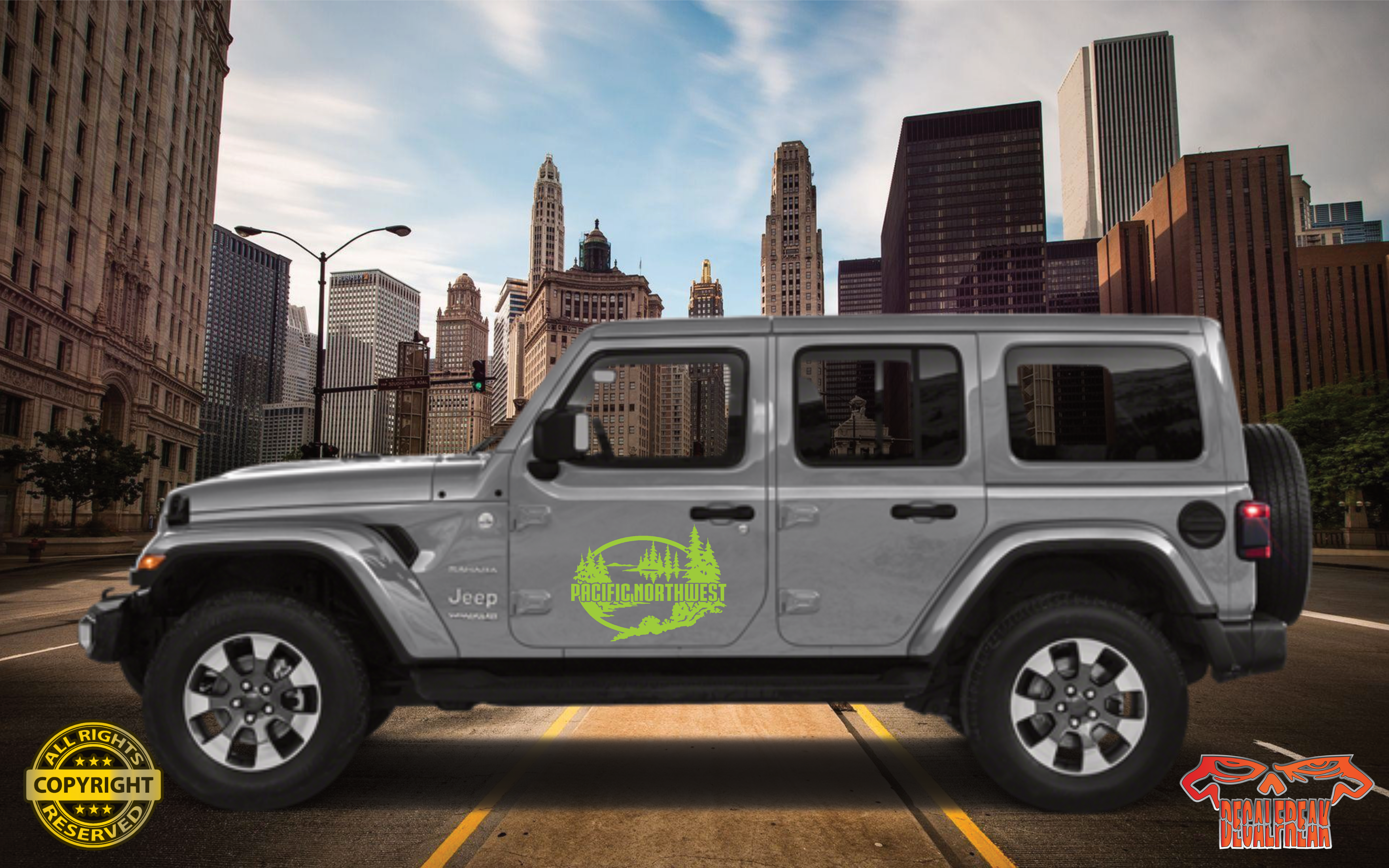 Pacific Northwest Vinyl Decal (Side Panel)