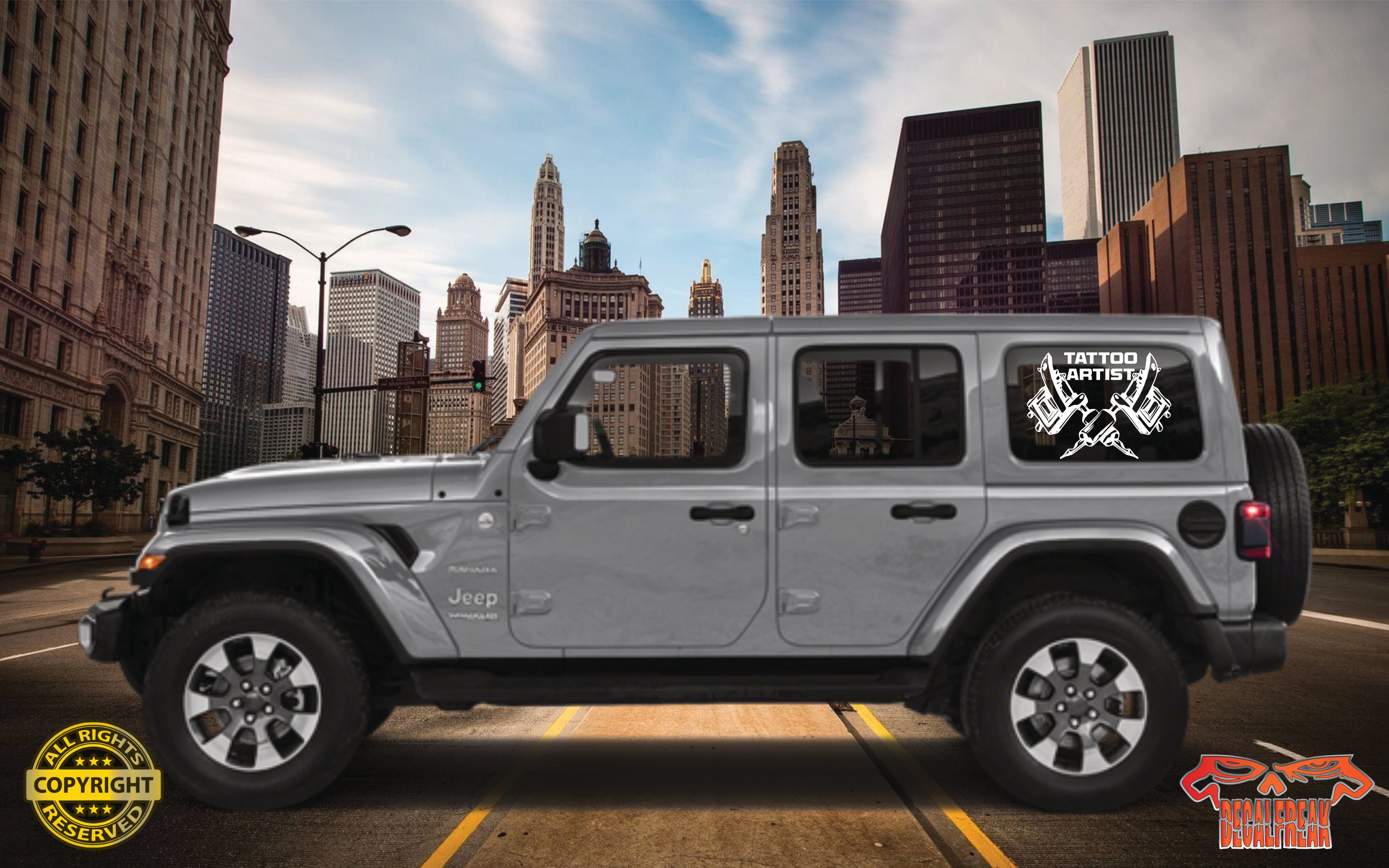 Tattoo Artist Vinyl Decal (Side Window)